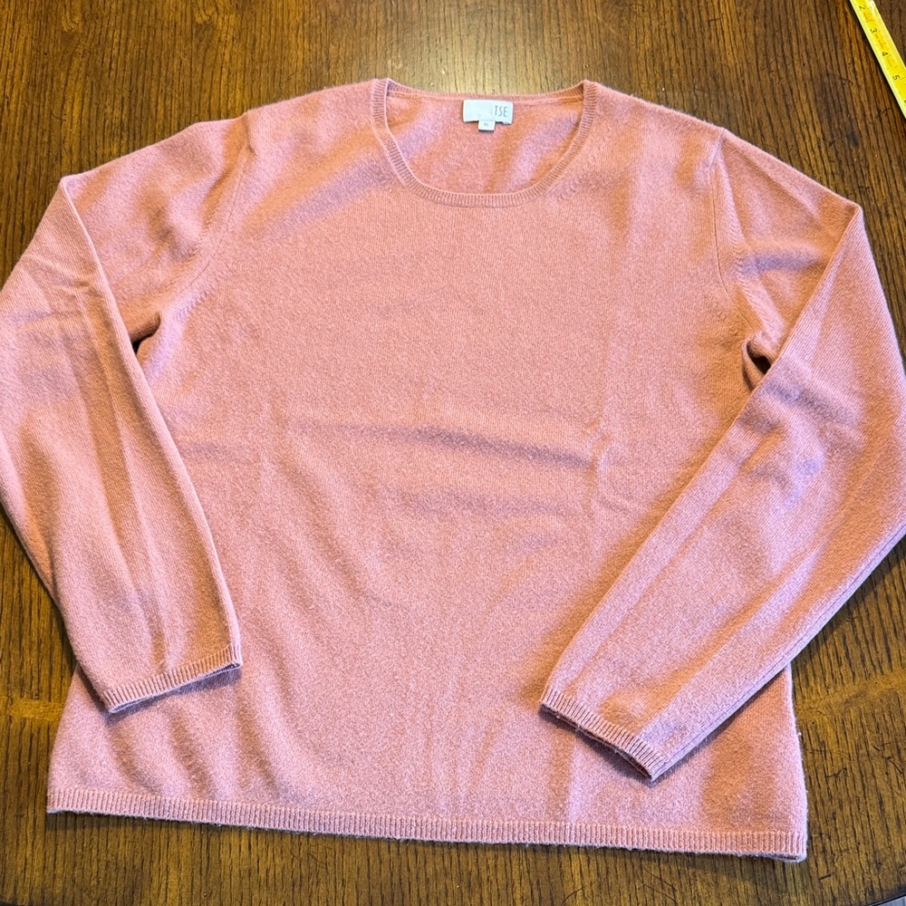 TSE 100% cashmere crew neck sweater XL excellent